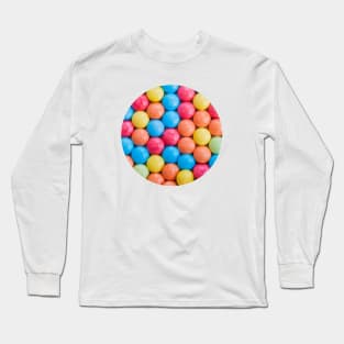 Multicolored Sweet and Sour Candy Sugar Tarts Photo Circle Long Sleeve T-Shirt